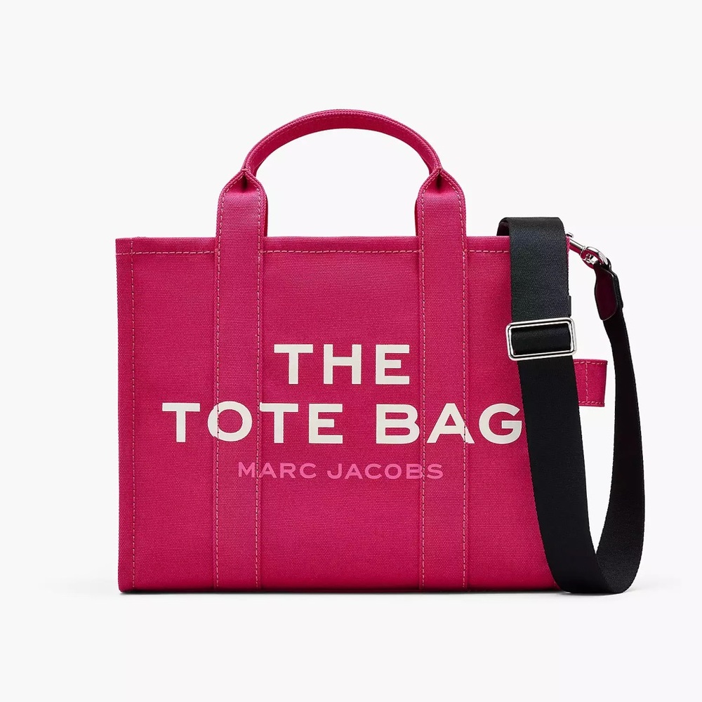 Medium size Marc Jacobs Fuchsia Tote with Black Strap